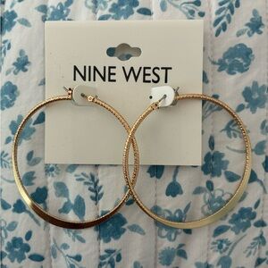 Nine West Elegant Gold Hoop Earrings